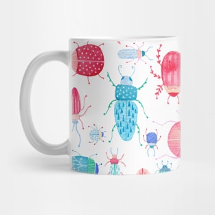 Watercolor Beetles and Bugs Mug